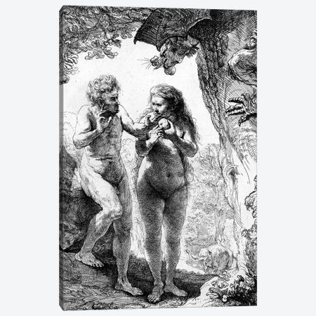 Adam and Eve, 1638  Canvas Print #BMN9792} by Rembrandt van Rijn Canvas Art Print