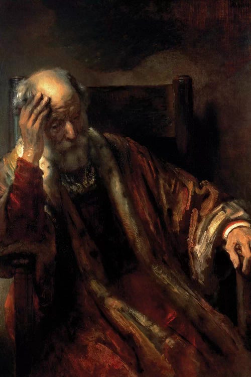 An Old Man in an Armchair  by Rembrandt van Rijn wall art