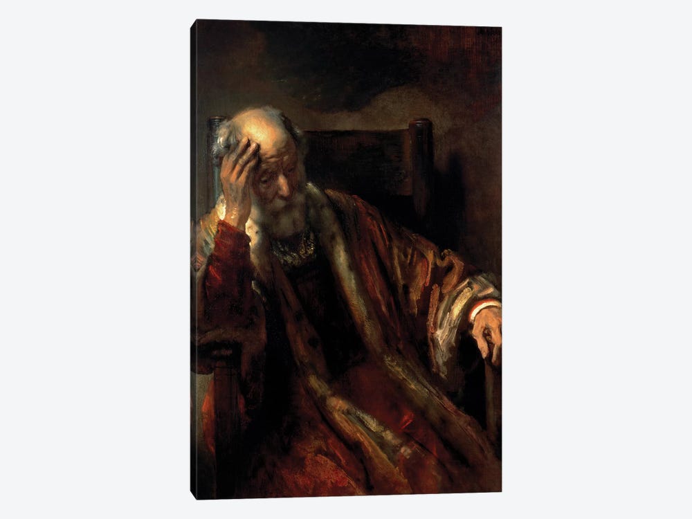 An Old Man in an Armchair  by Rembrandt van Rijn 1-piece Canvas Print