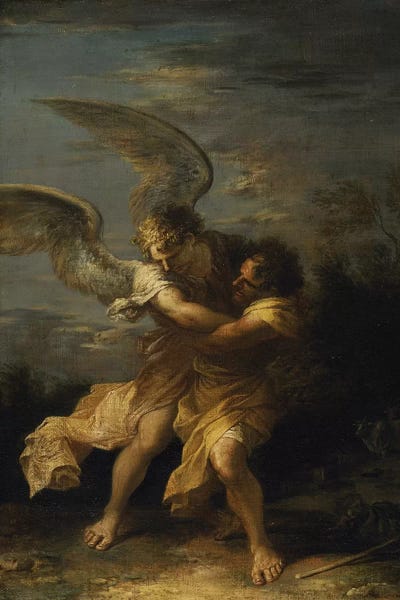 Jacob wrestling with the angel 