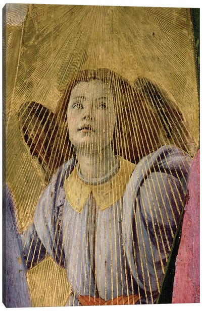 Angel, from the 'Coronation of the Virgin', c.1488-90   Canvas Art Print