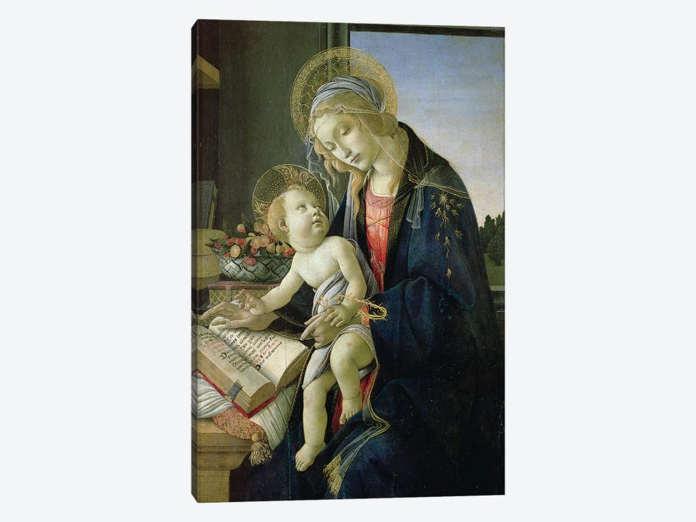 Madonna of the Book  c. 1480-81 by Sandro Botticelli 1-piece Canvas Artwork