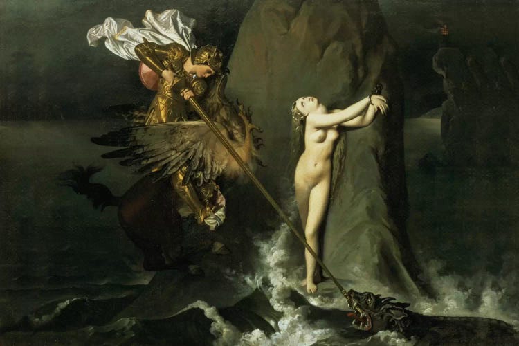 Ruggiero Rescuing Angelica, 1819 