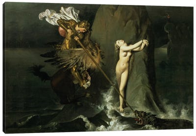 Ruggiero Rescuing Angelica, 1819  Canvas Art Print