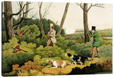'Pheasant Shooting', pub. by Thomas McLean, 1820  Canvas Art Print