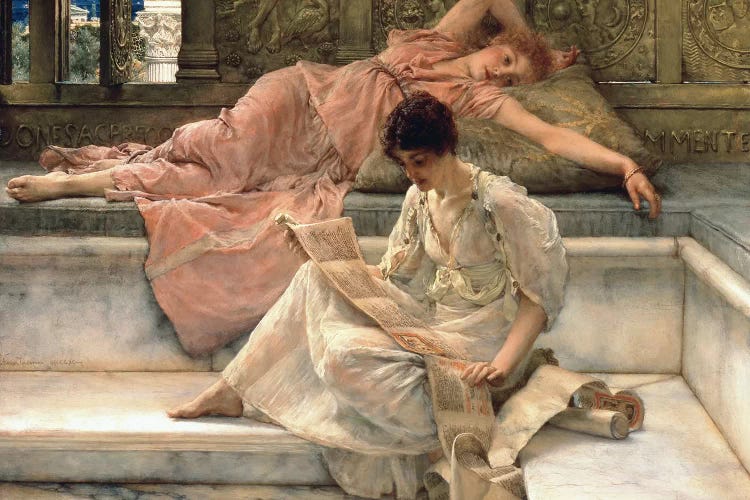 The Favourite Poet, 1888  by Sir Lawrence Alma-Tadema wall art