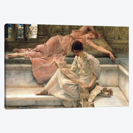 The Favourite Poet, 1888  Canvas Print #BMN9820} by Sir Lawrence Alma-Tadema Art Print