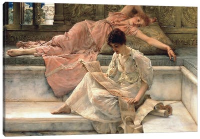 The Favourite Poet, 1888  Canvas Art Print - Sir Lawrence Alma-Tadema