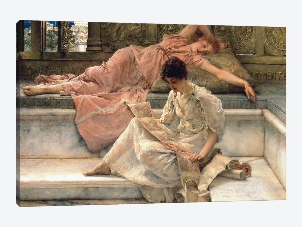 The Favourite Poet, 1888  by Sir Lawrence Alma-Tadema 1-piece Art Print