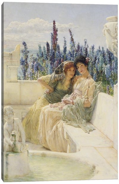 Whispering Noon, 1896   Canvas Art Print - Sir Lawrence Alma-Tadema