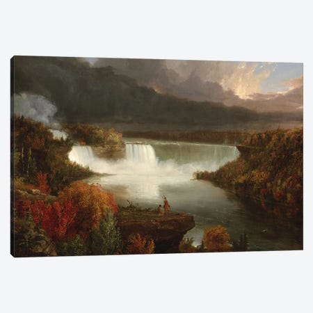 Distant View of Niagara Falls, 1830  Canvas Print #BMN9824} by Thomas Cole Canvas Art