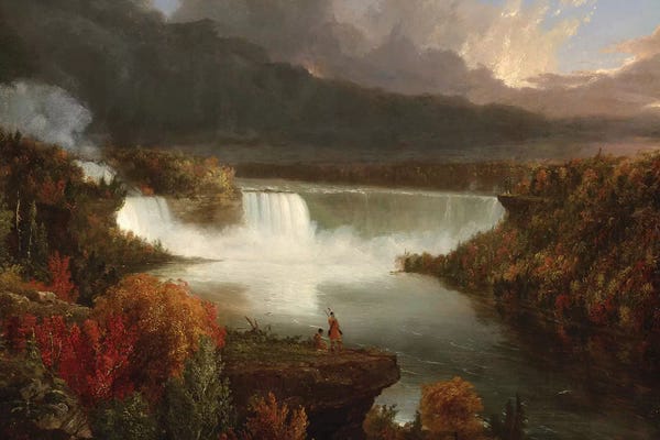 Wonders Of The World: Distant View of Niagara Falls, 1830  by Thomas Cole