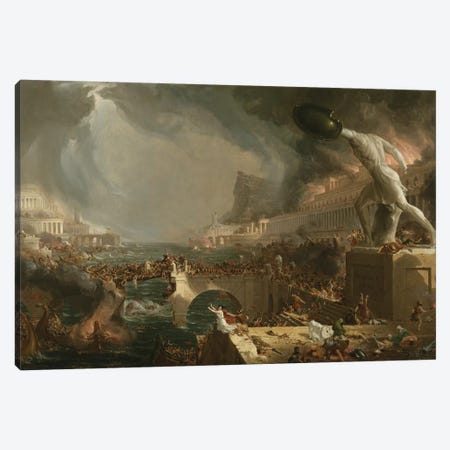The Course of Empire: Destruction, 1836  Canvas Print #BMN9829} by Thomas Cole Canvas Art Print