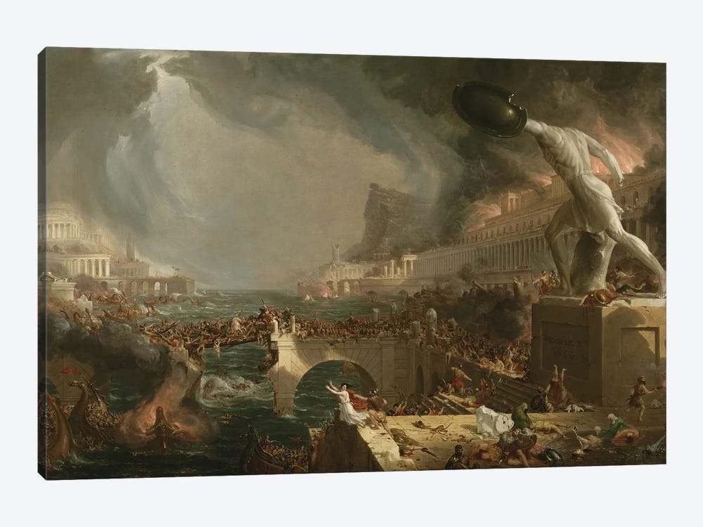 The Course of Empire: Destruction, 1836  by Thomas Cole 1-piece Canvas Wall Art