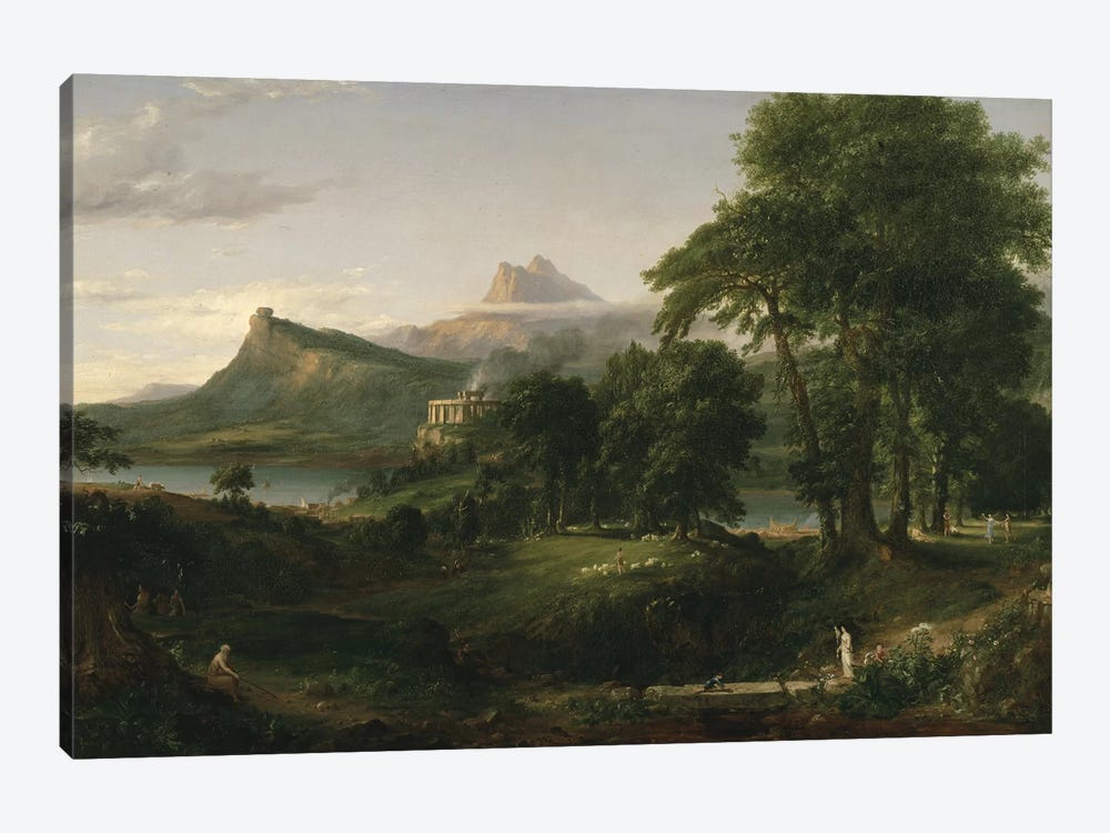 The Course of Empire: The Arcadian or Pastoral State, c.1836  by Thomas Cole 1-piece Canvas Art