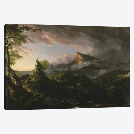 The Course of Empire: The Savage State, 1833-36  Canvas Print #BMN9832} by Thomas Cole Canvas Artwork