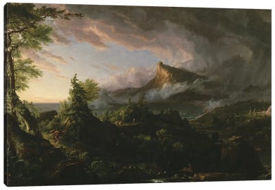 The Course of Empire: The Savage State, 1833-36  Canvas Art Print - Hudson River School Art