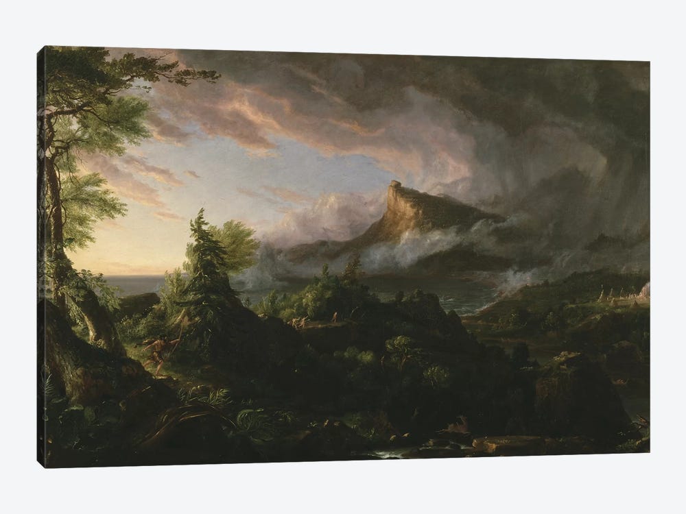 The Course of Empire: The Savage State, 1833-36  by Thomas Cole 1-piece Canvas Wall Art