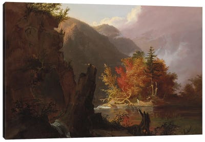 View in Kaaterskill Clove, 1826  Canvas Art Print - Hudson River School Art