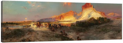 Green River Cliffs, Wyoming, 1881  Canvas Art Print - Thomas Moran