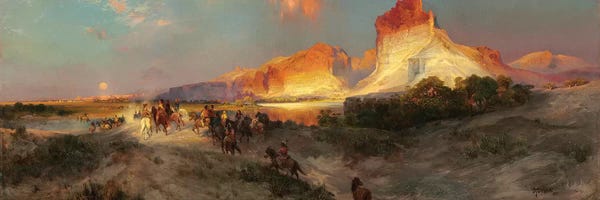 Hudson River School: Green River Cliffs, Wyoming, 1881  by Thomas Moran