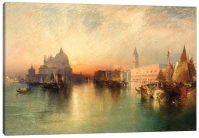 View of Venice, 1895  Canvas Art Print - Thomas Moran