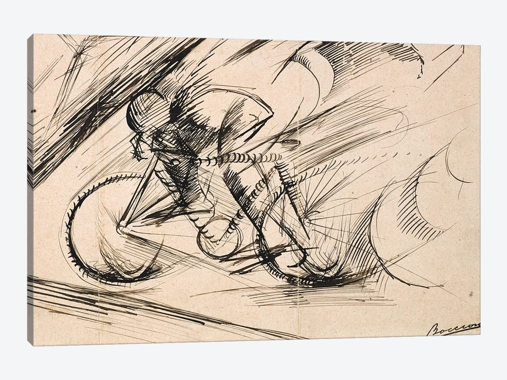 Dynamism of a Cyclist, 1913  by Umberto Boccioni 1-piece Canvas Art Print