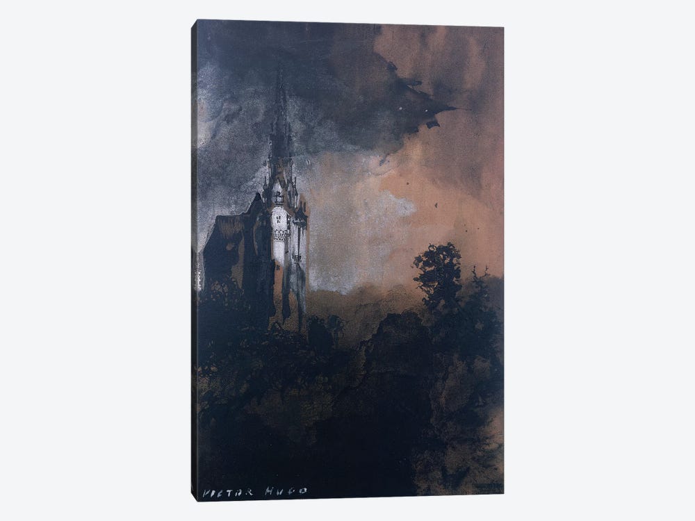 The Castle in the Moonlight  by Victor Hugo 1-piece Canvas Wall Art