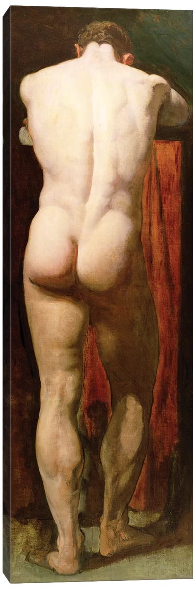 Standing Male Nude  Canvas Art Print - Male Nude Art
