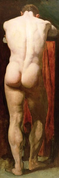 Male Nudes: Standing Male Nude  by William Etty