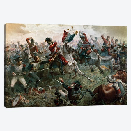 Battle of Waterloo, 18th June 1815, 1898  Canvas Print #BMN9869} by William Holmes Sullivan Canvas Print