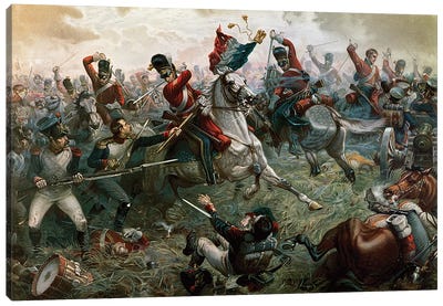 Battle of Waterloo, 18th June 1815, 1898  Canvas Art Print