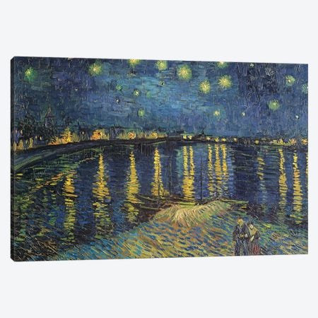 Starry Night over the Rhone, 1888  Canvas Print #BMN986} by Vincent van Gogh Canvas Wall Art