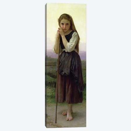 A Little Shepherdess, 1891  Canvas Print #BMN9873} by William-Adolphe Bouguereau Canvas Art