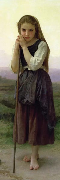 Neoclassicism: A Little Shepherdess, 1891  by William-Adolphe Bouguereau