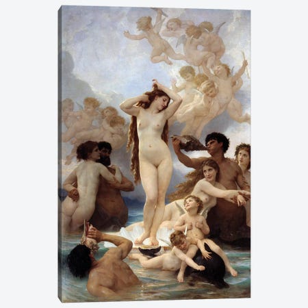 Birth of Venus. 1879 Canvas Print #BMN9874} by William-Adolphe Bouguereau Art Print