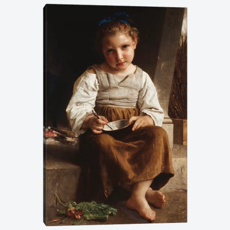 Gruel , 1872  Canvas Print #BMN9877} by William-Adolphe Bouguereau Canvas Art Print