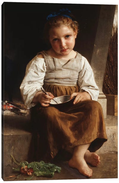 Gruel , 1872  Canvas Art Print - William Adolphe Bouguereau
