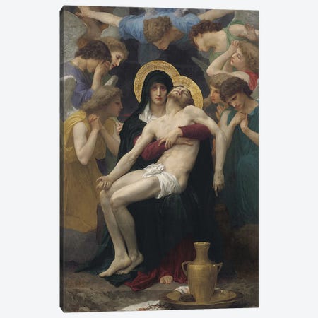 Pieta, 1876  Canvas Print #BMN9880} by William-Adolphe Bouguereau Canvas Art Print