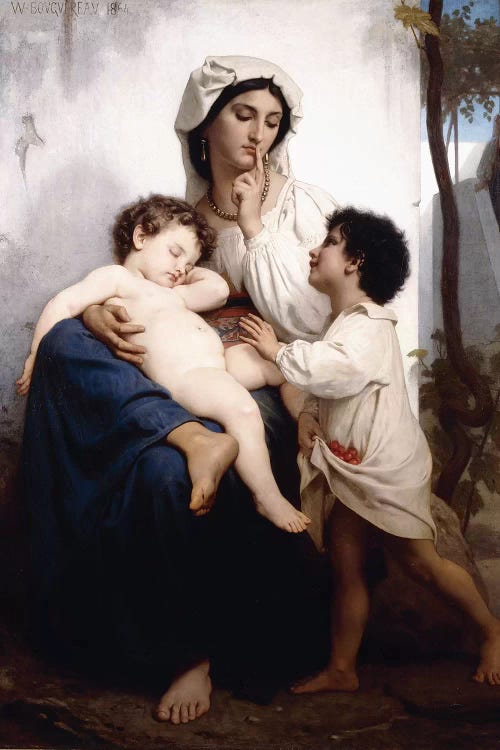 Sleep, 1864  by William-Adolphe Bouguereau wall art