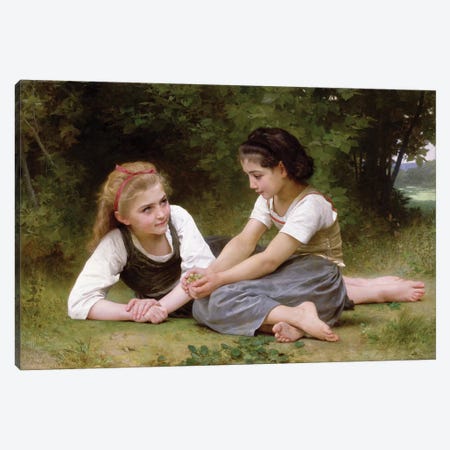 The Nut Gatherers, 1882  Canvas Print #BMN9885} by William-Adolphe Bouguereau Canvas Wall Art