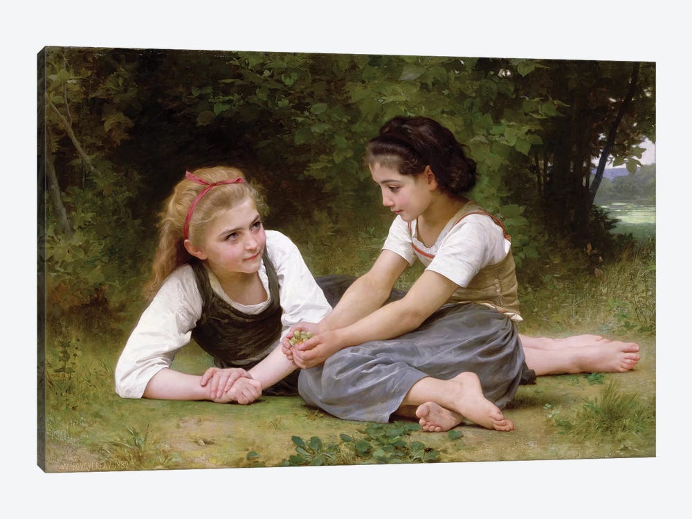 The Nut Gatherers, 1882  by William-Adolphe Bouguereau 1-piece Canvas Artwork