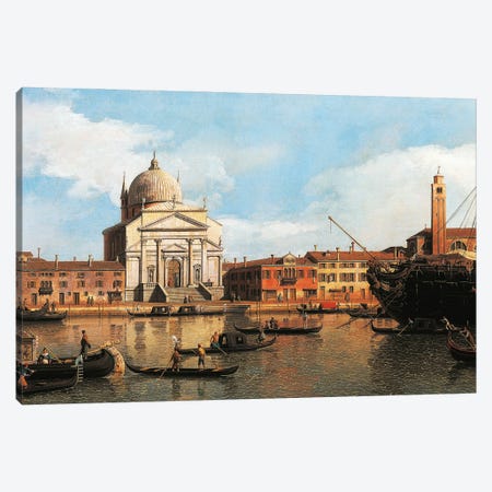 View of Church of Redeemer and St James, Venice, 1747-1755 Canvas Print #BMN9894} by Canaletto Canvas Art Print