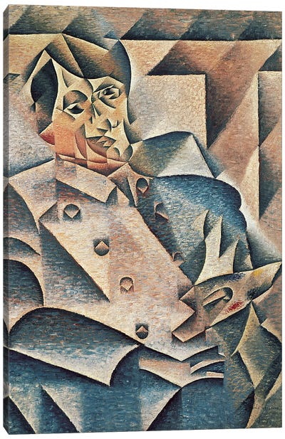 Portrait of Pablo Picasso, 1912 (oil on canvas) Canvas Art Print - Juan Gris