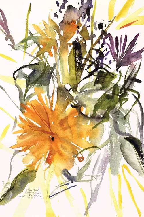 Marigold and Other Flowers, 2004  by Claudia Hutchins-Puechavy wall art