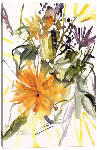Marigold and Other Flowers, 2004  Canvas Art Print