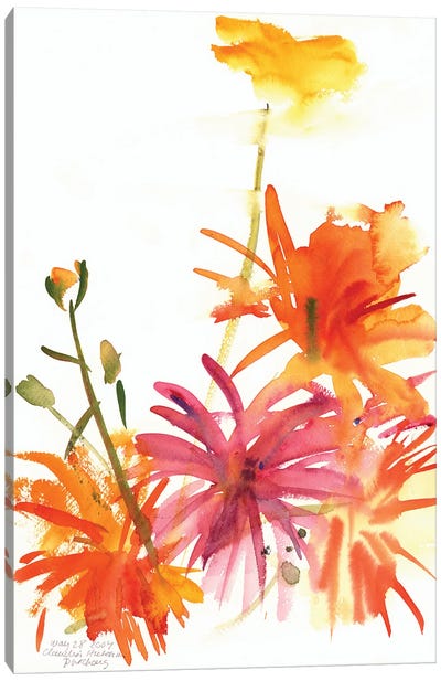 Marigolds and Other Flowers, 2004  Canvas Art Print