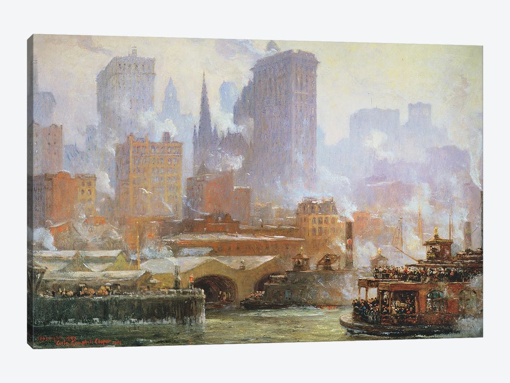 Wall Street Ferry Ship  1-piece Canvas Print