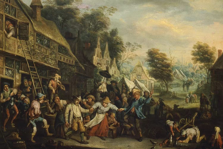 Fair in Flanders, by Cornelis Dusart  by Corenlis wall art