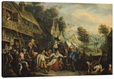 Fair in Flanders, by Cornelis Dusart  Canvas Art Print